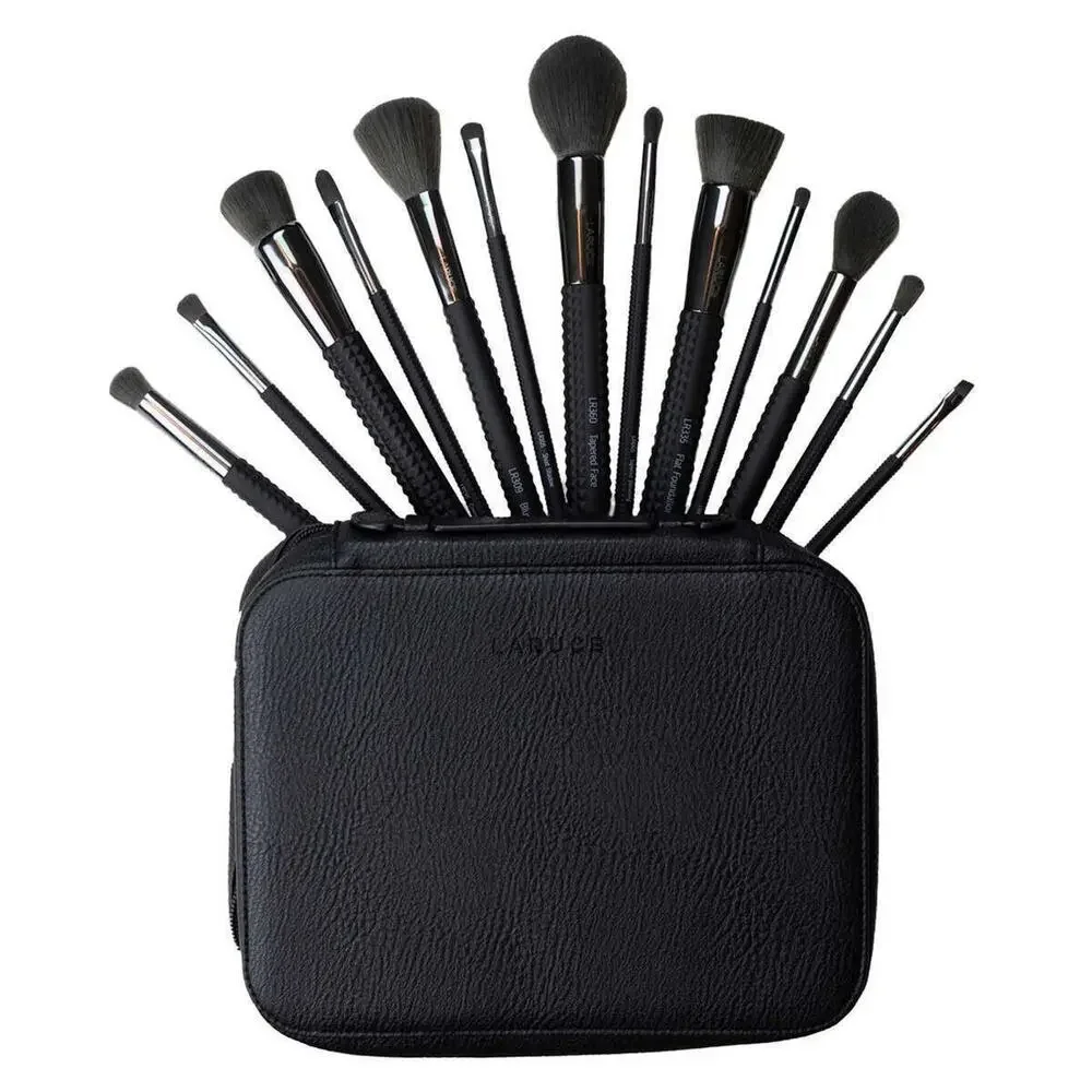 LARUCE Hypoallergenic ANN 13pc Makeup Brush Set + Case + Dust Bag Retail $300